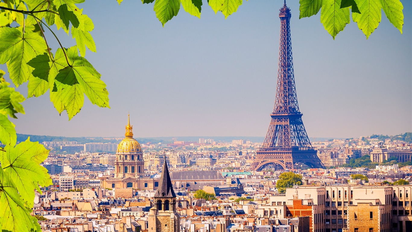 France_Paris_Eiffel_Tower_city_green_leaves