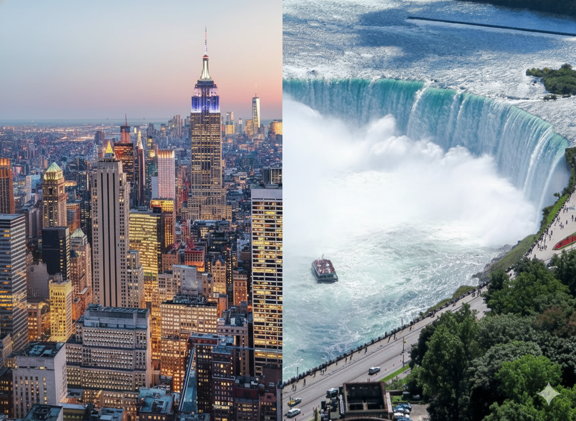 미국 뉴욕 여행과 캐나다 나이아가라 폭포 여행 허가 정보