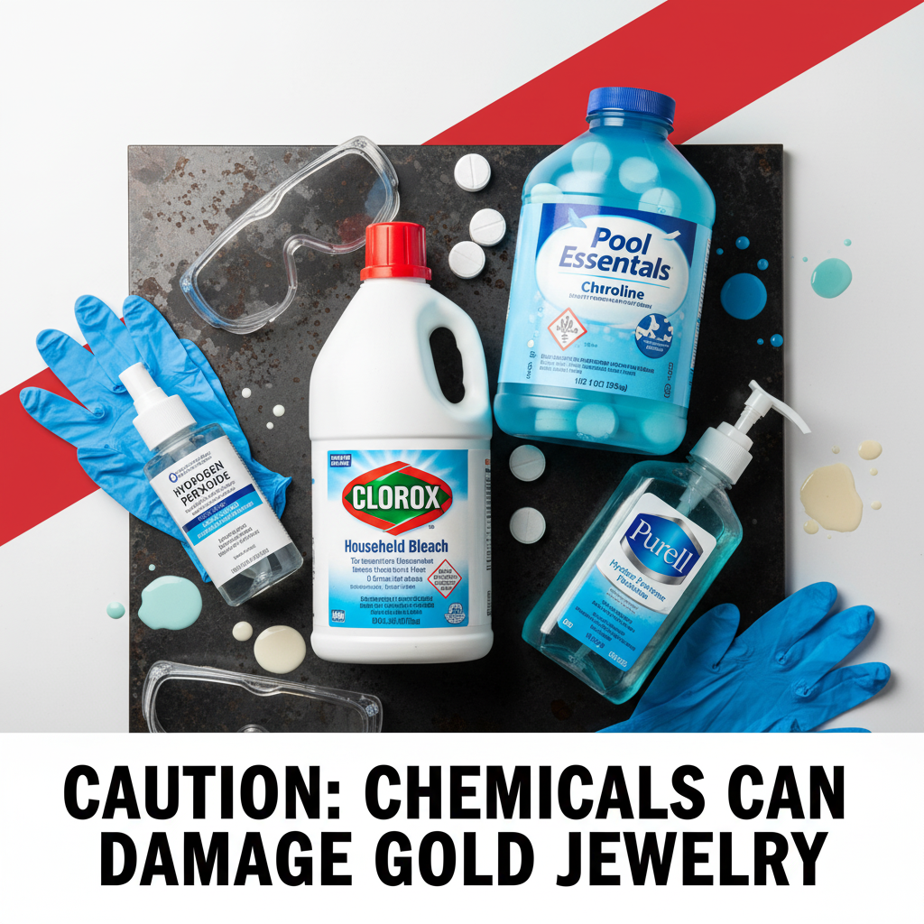 금반지 변색의 원인이 될 수 있는 락스와 화학 약품들