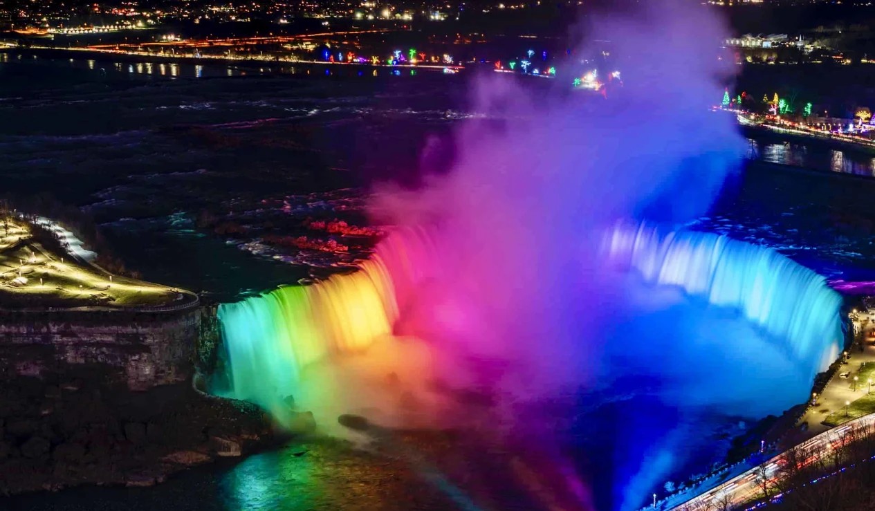 캐나다 나이아가라 폭포 야경 감상 후 미국 재입국