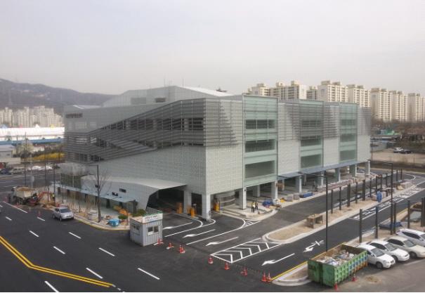 도봉산 환승 공영주차장 입구 전경