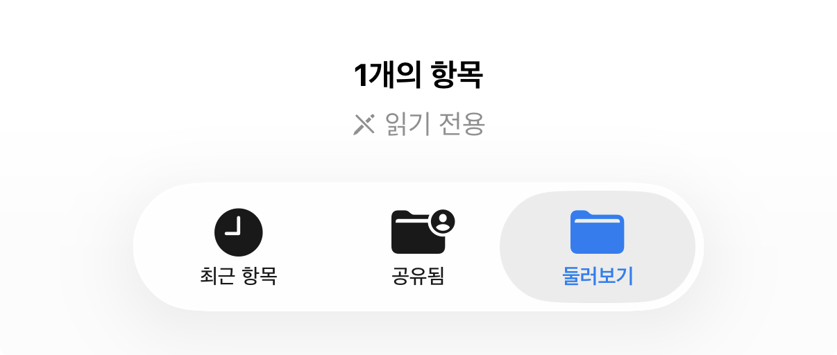 읽기전용으로 보임
