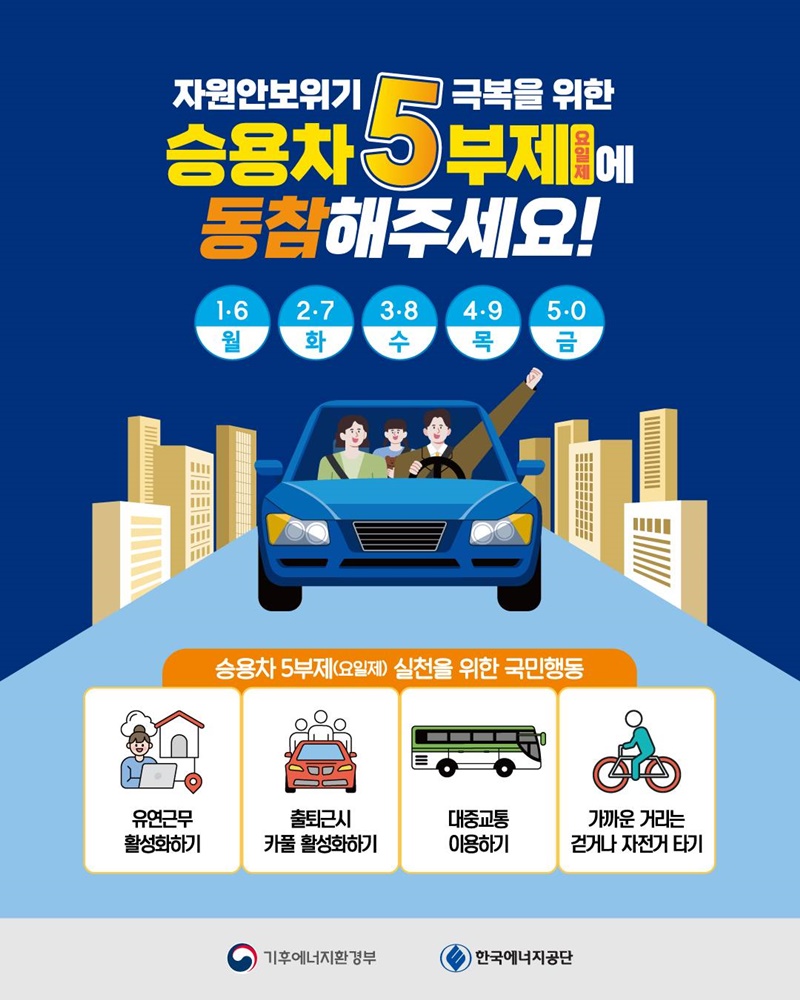 승용차 5부제에 동참해주세요